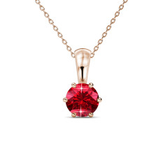 Her Jewellery Birth Stone Pendant (Rose Gold) - Luxury Crystal Embellishments plated with 18K Gold